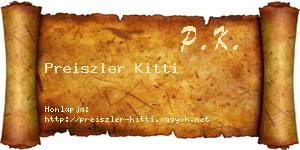Preiszler Kitti névjegykártya